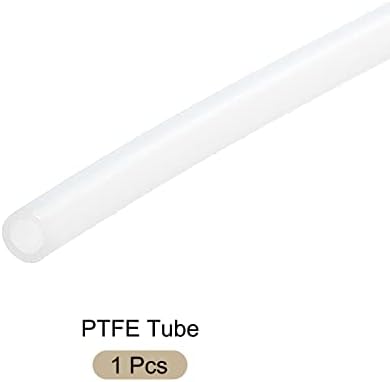 צינור צינור מבודד צינור PTFE של צינור PTFE, [למדפסת תלת מימד של חוטים] - 2 ממ idx3mm odx3.3ft/לבן/1 יח '